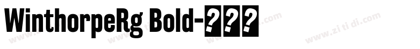 WinthorpeRg Bold字体转换 WinthorpeRg Bold字体转换